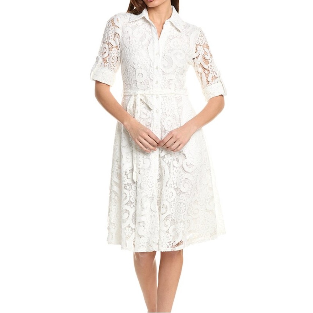 Elegant White Lace Dress